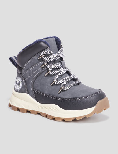 Bottines zippées Trappeur Barato bleu garçon