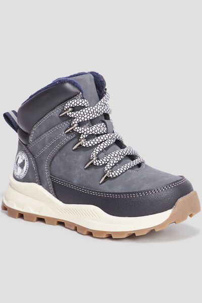Bottines zippées Trappeur Barato bleu garçon