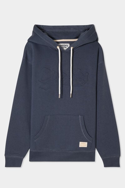 Sweat &agrave; capuche hoodie bleu fonc&eacute; femme