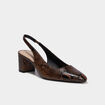 Escarpin slingback talon bloc femme multicolore femme