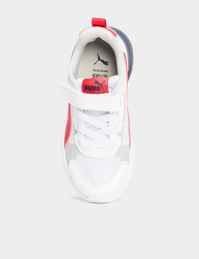 Baskets running à scratchs Puma rouge garçon