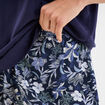 Ensemble pyjama short et d&eacute;bardeur bleu marine femme