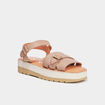 Sandales plateformes en cuir Kickers sable femme