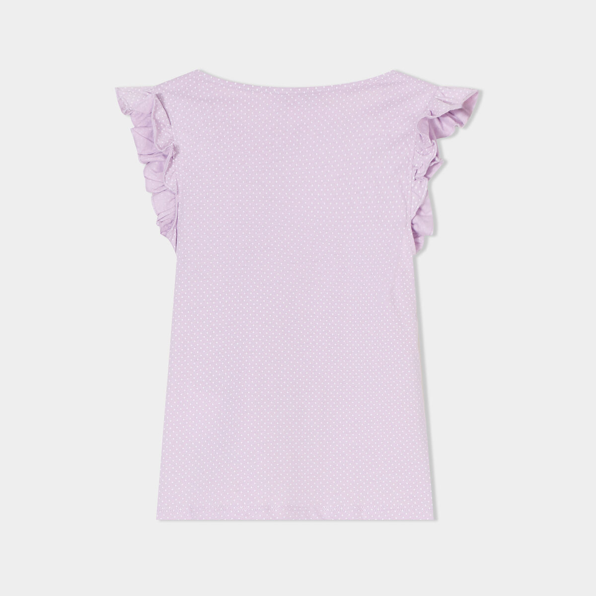 Ensemble pyjama short à volants parme fille