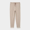 Pantalon jogging taille haute beige femme