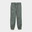 Pantalon jogger doubl&eacute; coton vert kaki gar&ccedil;on