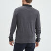 Polo manches longues col boutonné coton gris homme