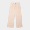 Jeans large taille haute coton sable femme