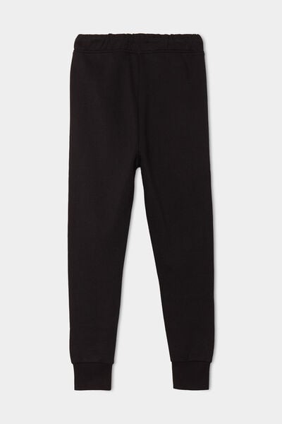 Pantalon de jogging molleton noir gar&ccedil;on