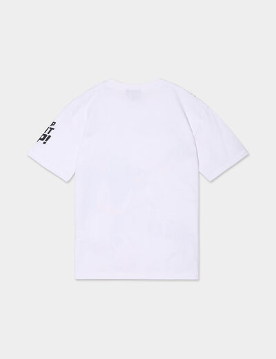 T-shirt manches courtes coton Sonic blanc garçon