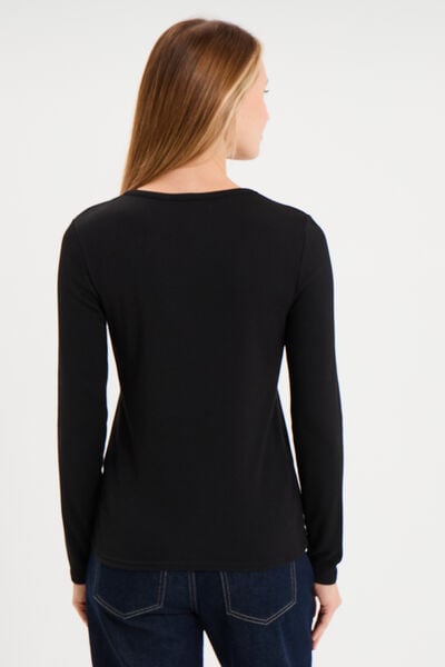 T-shirt thermique Damart x Trappeur noir femme