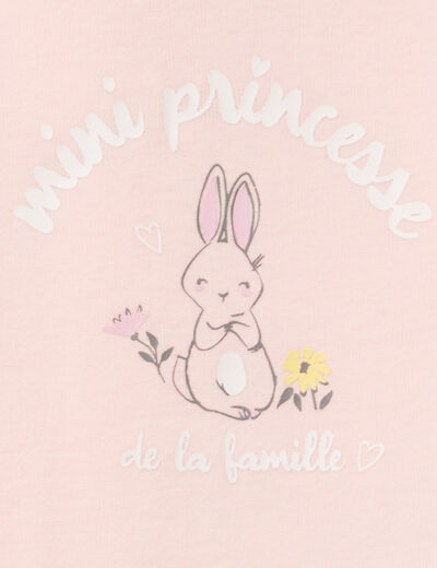 Lot 3 bodies US coton manches longues rose clair b&eacute;b&eacute;