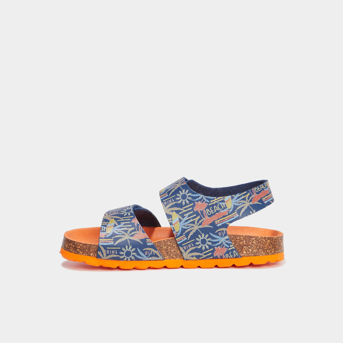 Sandales à scratchs Kickers bleu marine garçon