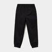 Pantalon battle taille &eacute;lastiqu&eacute;e coton noir gar&ccedil;on