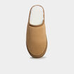 Chaussons mules doublure effet polaire camel homme