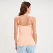 D&eacute;bardeur coton bretelles r&eacute;glables orange fluo femme