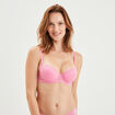 Soutien-gorge corbeille micro dentelle rose femme