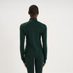 Veste de sport ajust&eacute;e avec fermeture vert fonc&eacute; femme