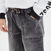 Jean stretch jogger taille &eacute;lastiqu&eacute;e denim gris gar&ccedil;on