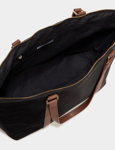 Sac cabas avec anses noir femme