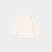 Sweat col claudine &agrave; volants creme b&eacute;b&eacute; fille