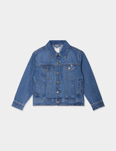 Blouson en jean coton denim stone garçon