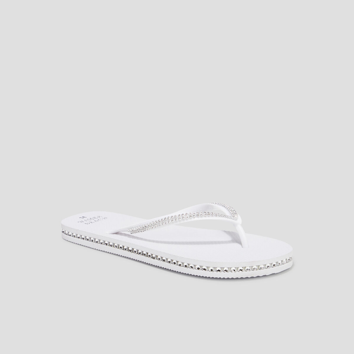 Tongs avec strass Wamea Beach blanc femme