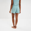 Bas de pyjama short détails dentelle vert menthe femme
