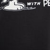 Sweat à col en V Snoopy noir femme