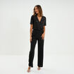 Combinaison pantalon buste sequins noir femme