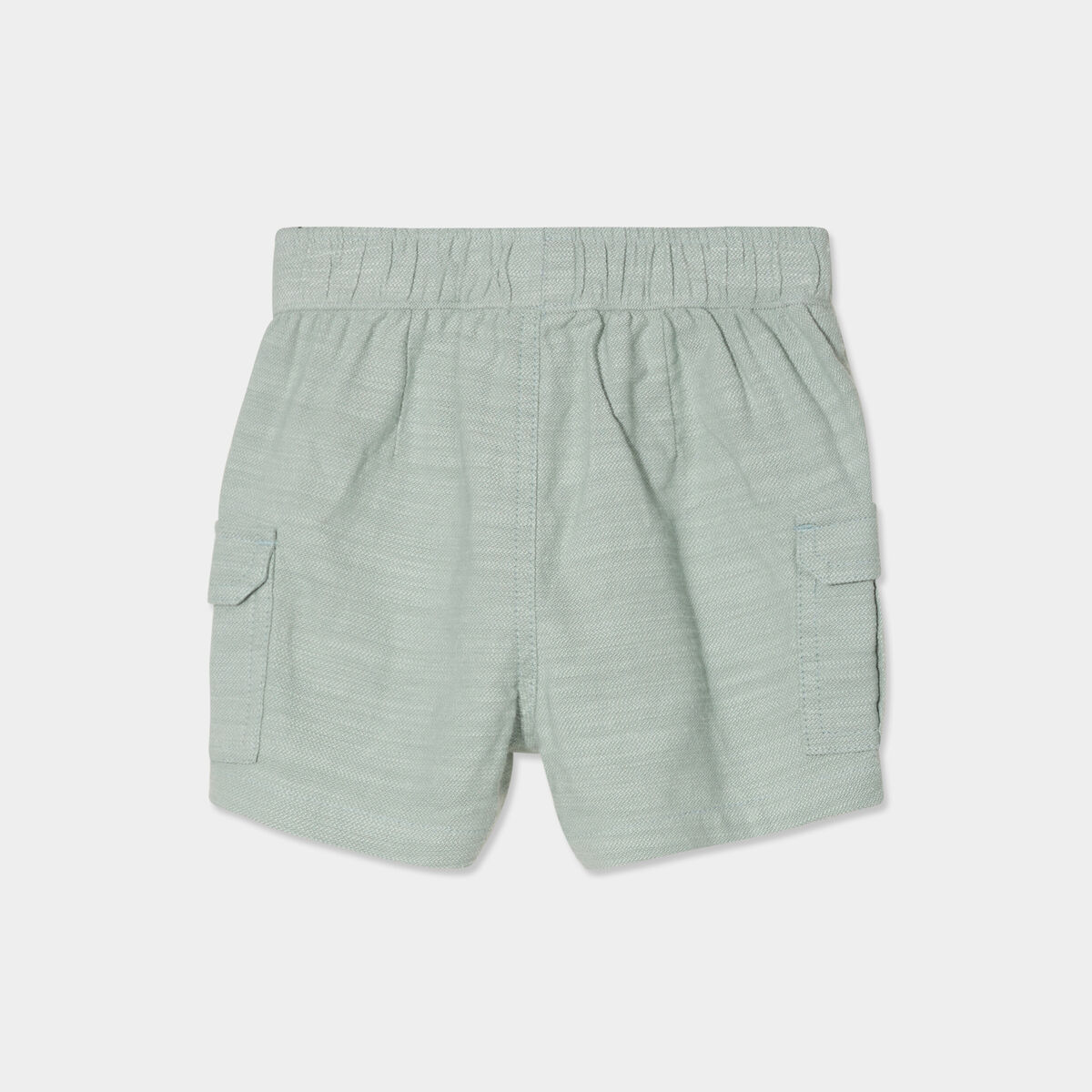 Short poches battle coton vert pastel bébé garçon