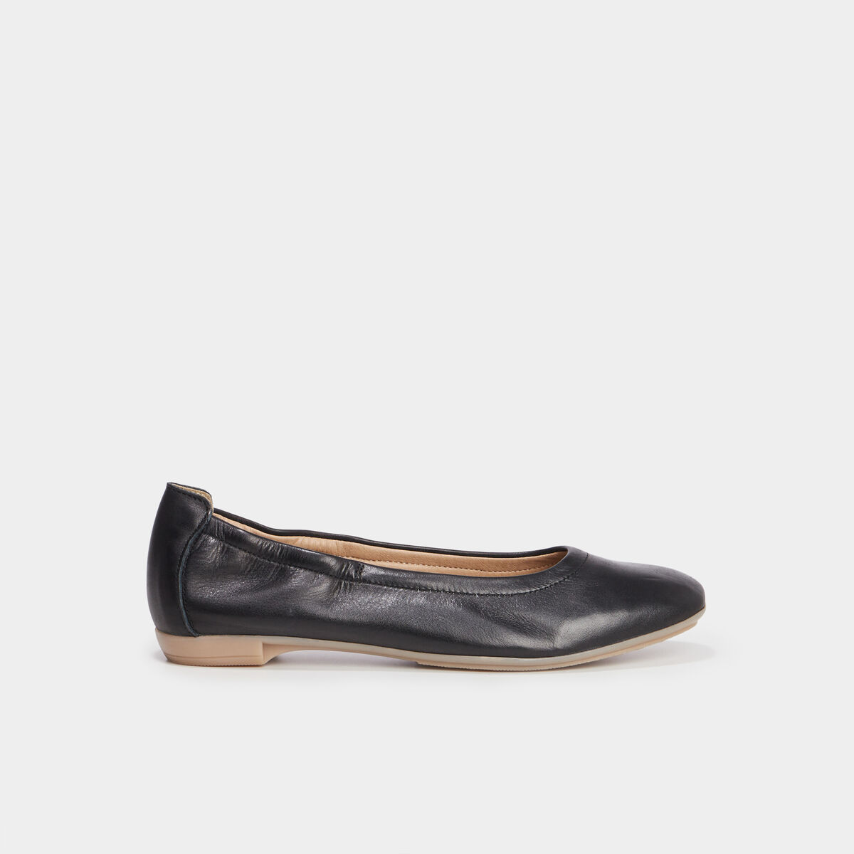 Ballerines en cuir noir femme