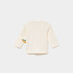 T-shirt &eacute;paule boutonn&eacute;e manches longues ecru b&eacute;b&eacute; gar&ccedil;on