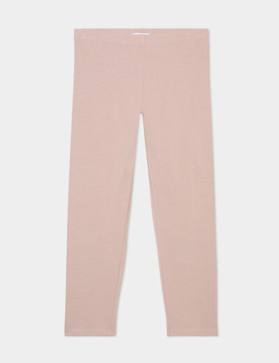 Legging 7/8ème taille élastiquée marron clair femme