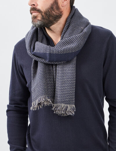 Écharpe bleu marine homme