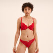 Soutien-gorge maxi push-up dentelle rouge femme