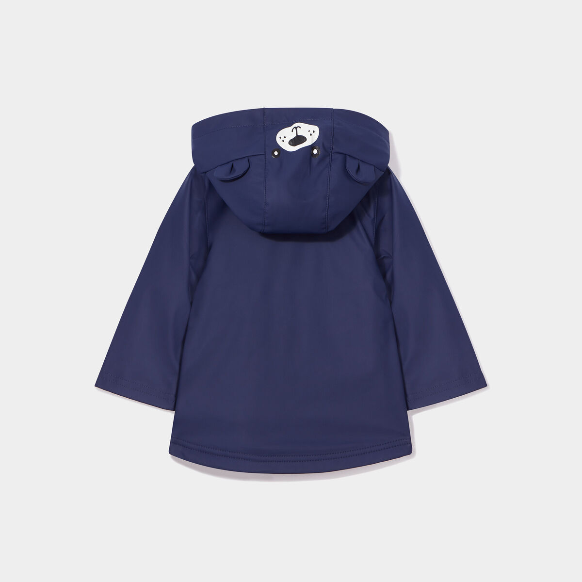 Parka à capuche zippée bleu marine bébé garçon