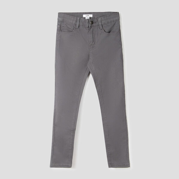 Pantalon slim stretch gris foncé garçon