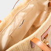 Sac shopper effet tress&eacute; sable femme