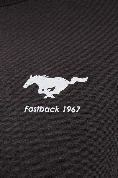 Sweat molleton manches longues Mustang gris fonc&eacute; homme