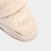 Chaussettes de naissance brod&eacute;es taupe b&eacute;b&eacute;