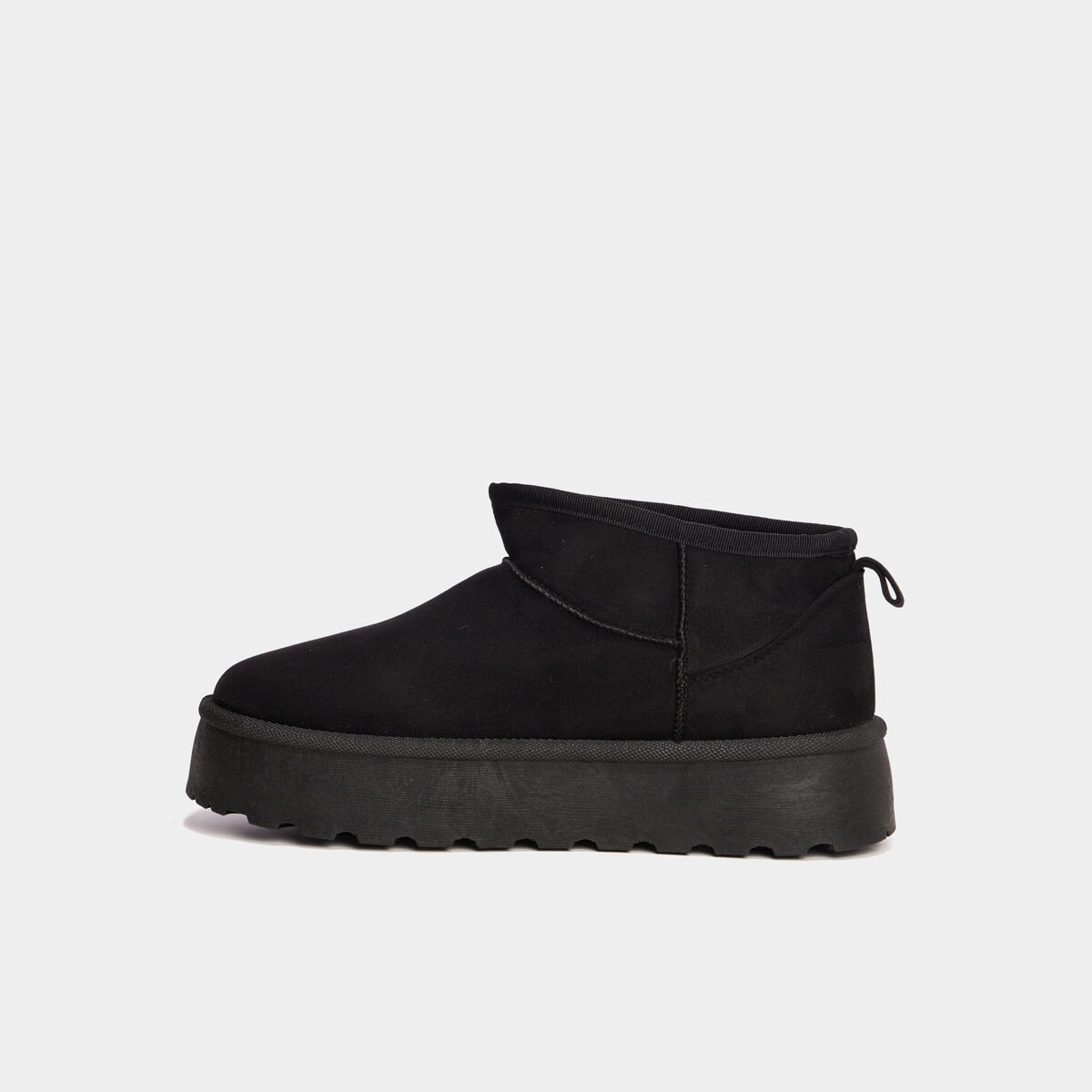 Bottines compens&eacute;es fourr&eacute;es Creeks noir femme