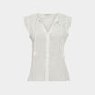Chemise sans manches avec cordons blanc femme