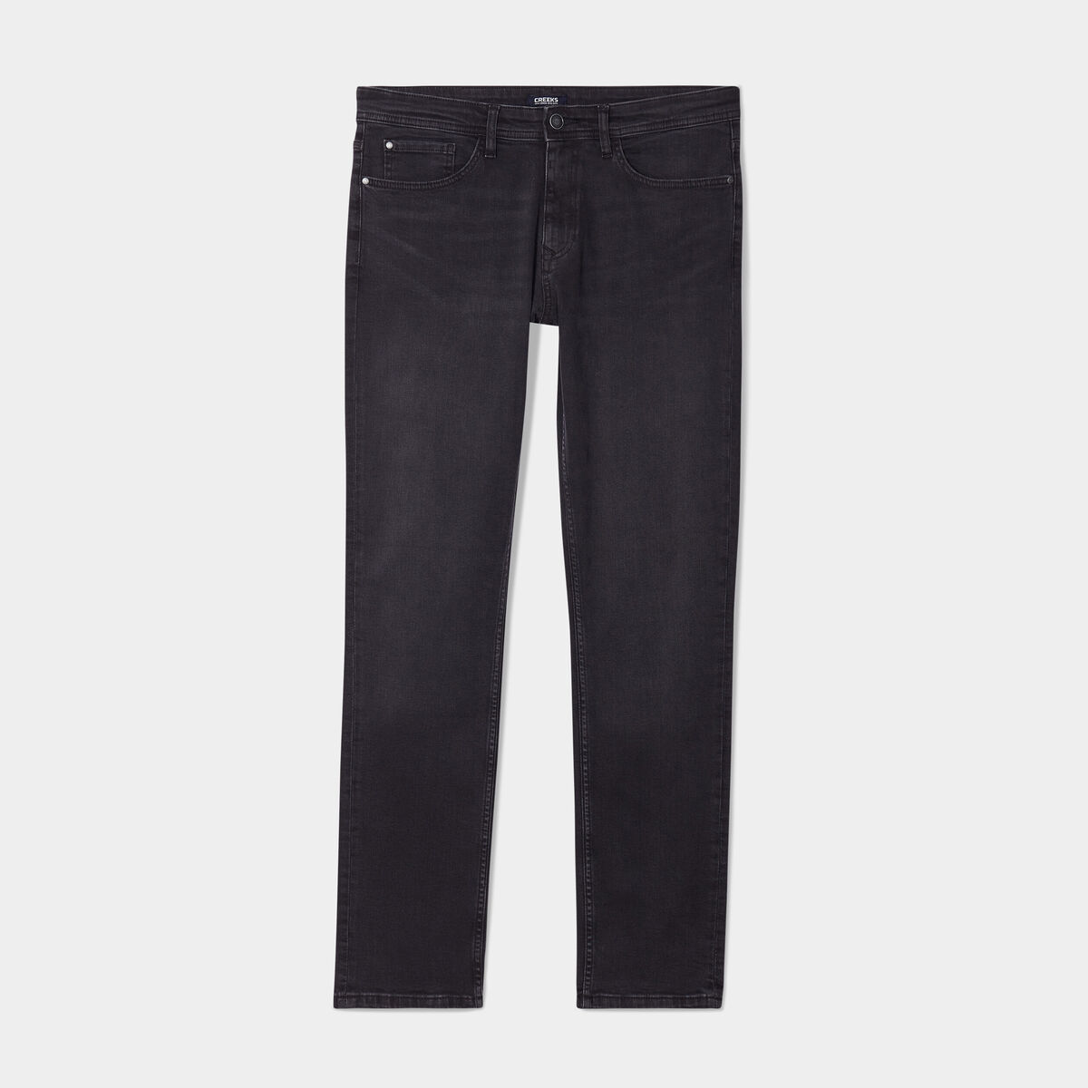 Jeans denim straight 5 poches Creeks denim noir homme