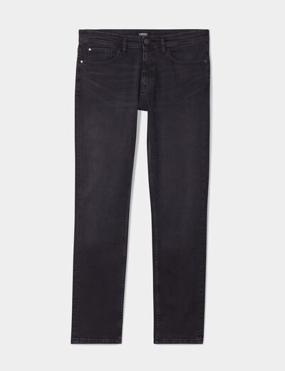Jeans denim straight 5 poches Creeks denim noir homme