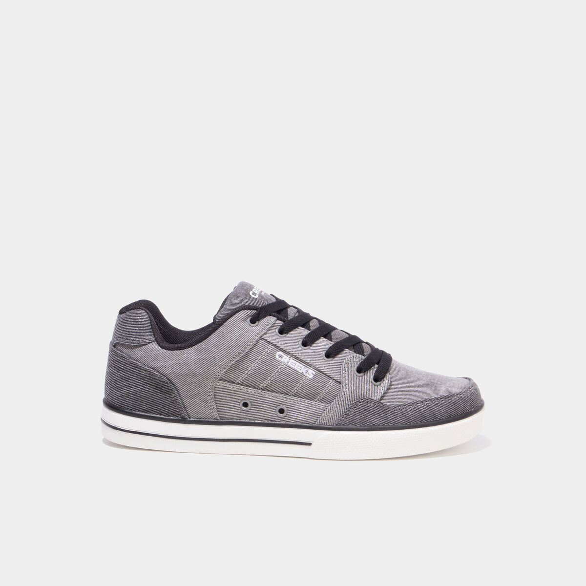 Tennis basses en toile &agrave; lacets gris clair homme