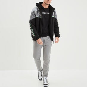 Sweat hoodie zippé à capuche Liberto noir homme