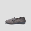 Chaussons brodés gris femme