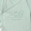 Lot 3 bodies crois&eacute;s manches longues vert pastel b&eacute;b&eacute;