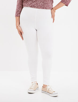 Legging blanc femme grande taille